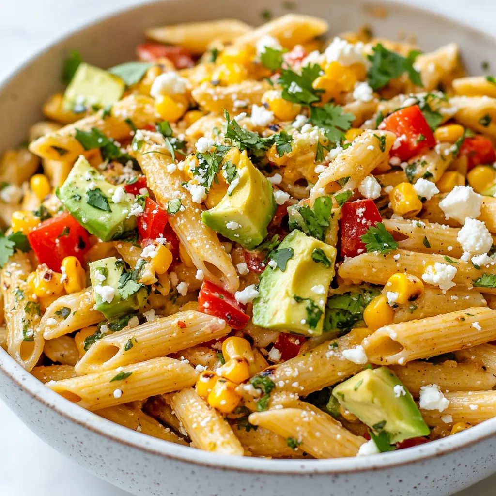 Gesundes Street Corn Pasta Salad für frischen Genuss