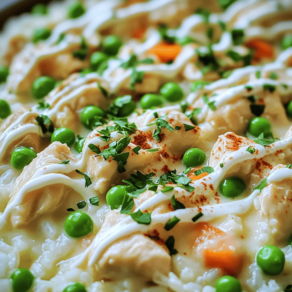 Cremiges Hähnchen und Reis Einfaches Genussrezept