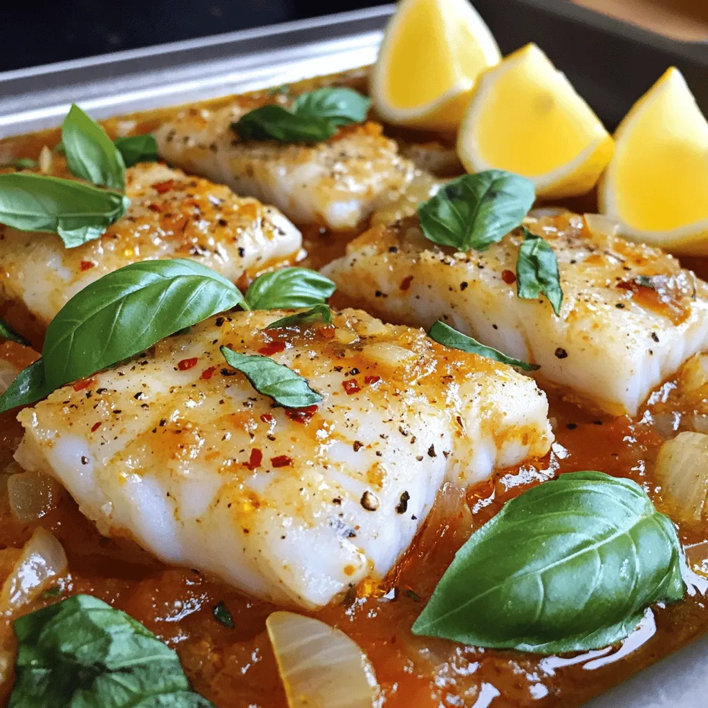 Mediterraner Kabeljau mit Tomaten-Basilikum-Sauce