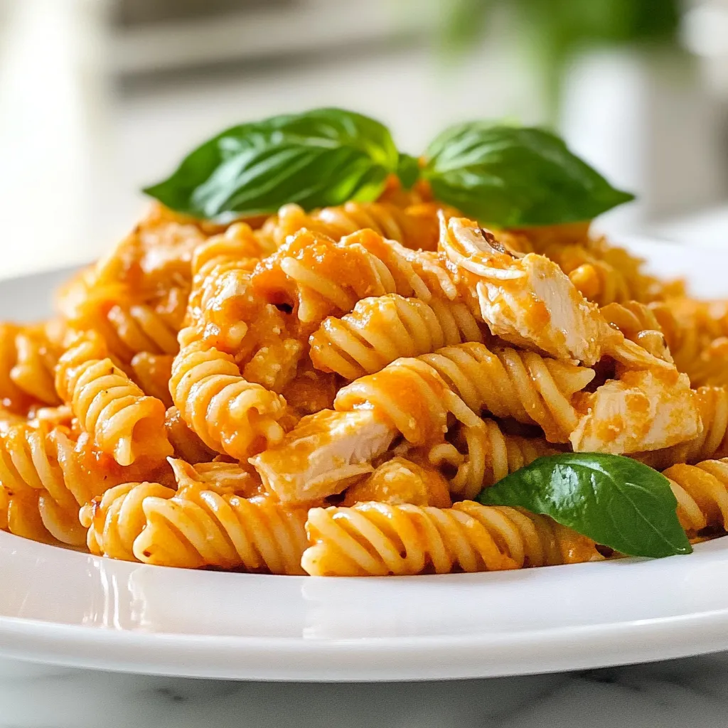 High Protein Red Pepper Pasta Schnelles und Gesundes Gericht