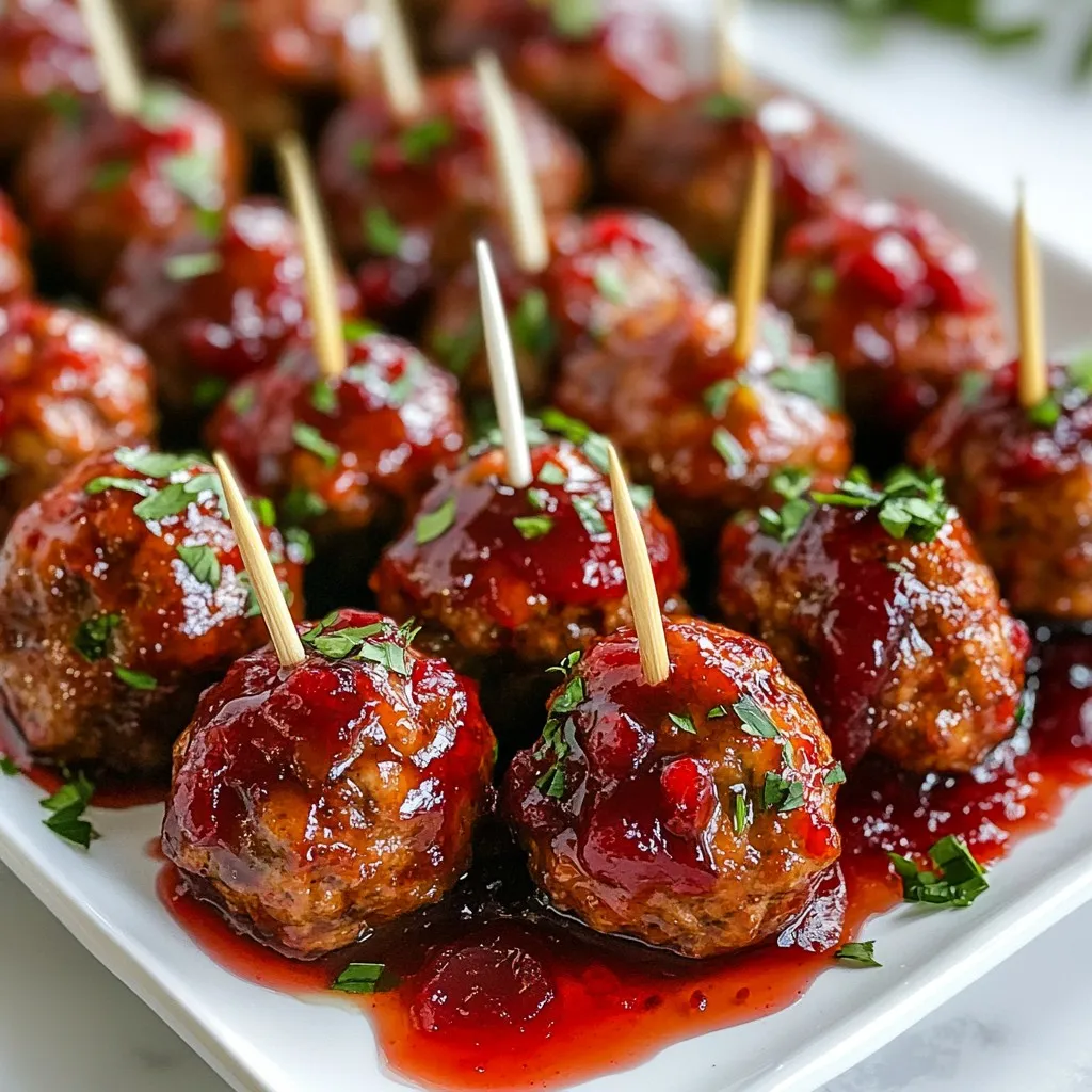 Cranberry Glazed Meatballs Einfaches Rezept für jeden