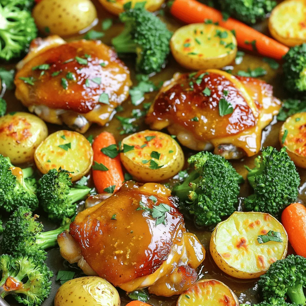 Sheet-Pan Honey Mustard Chicken and Veggies Rezept