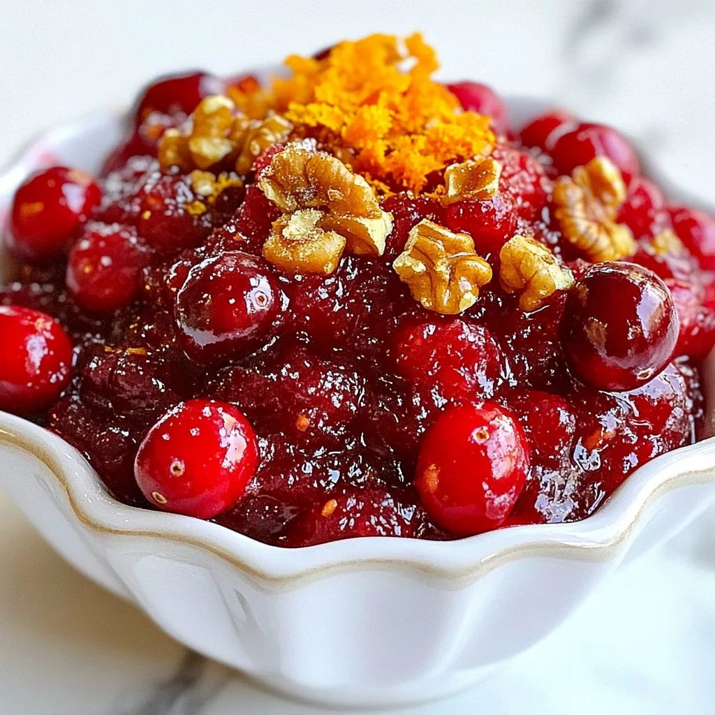 Frische Cranberry-Sauce Schnelle und einfache Zubereitung