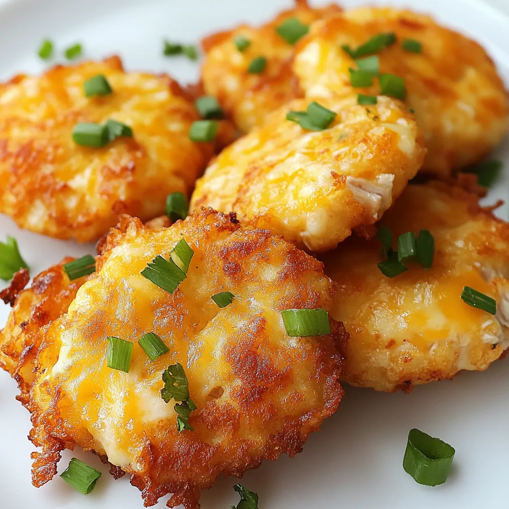 Cheesy Chicken Fritters Schnelle und köstliche Snacks