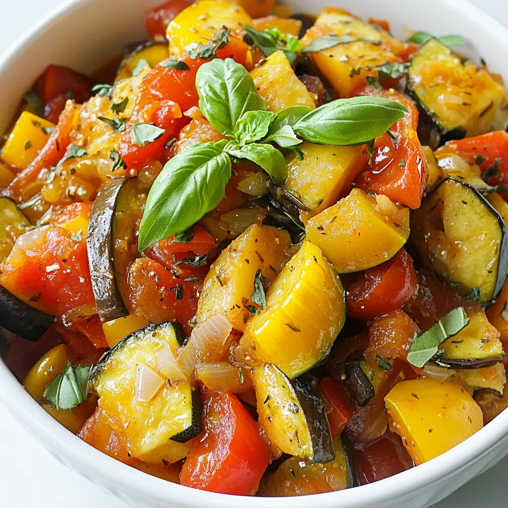 Ratatouille Vegetable Stew Einfache und gesunde Mahlzeit
