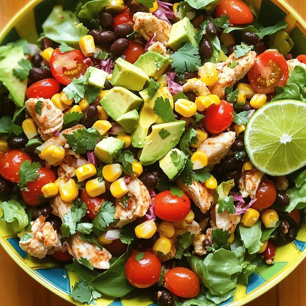 Chipotle Chicken Chopped Salad Frisch und Einfach