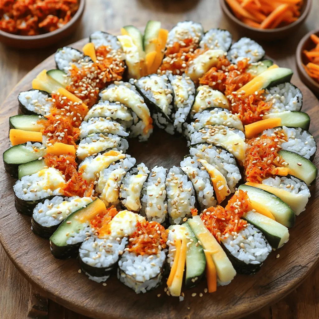 Korean Cheese Kimchi Kimbap Einfach zubereiten