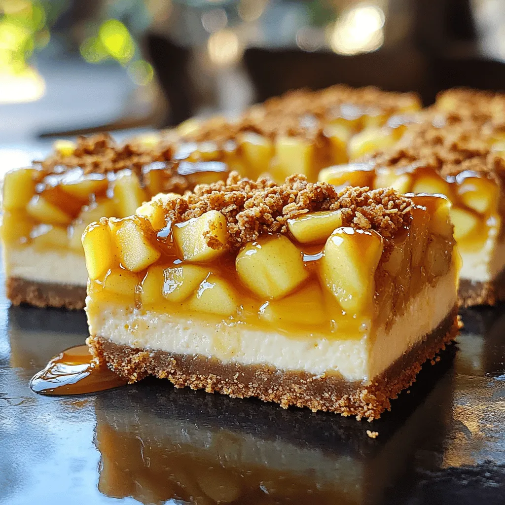 Caramel Apple Crisp Cheesecake Bars Verführerisches Rezept