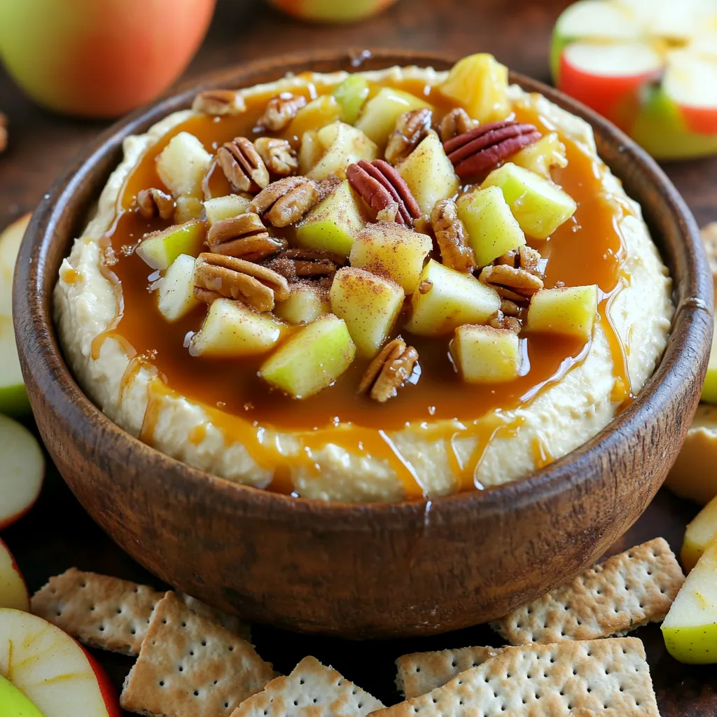 Karamell-Apfel-Cheesecake-Dip für Genussmomente