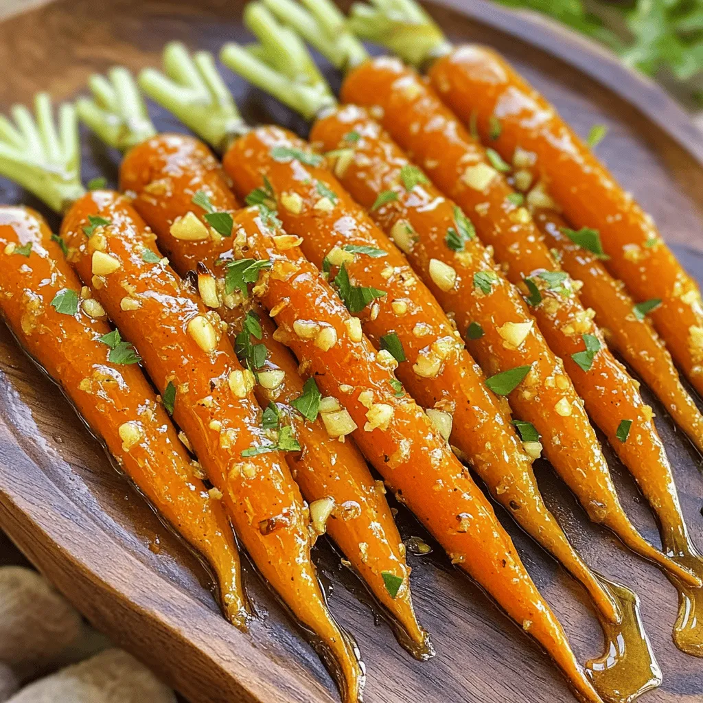 Knoblauch-Honig glasierte Karotten köstlich und einfach