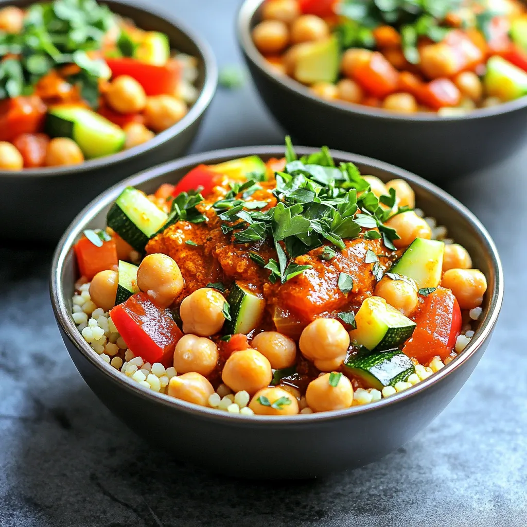 Spicy Harissa Chickpea Couscous Stew Köstlicher Eintopf