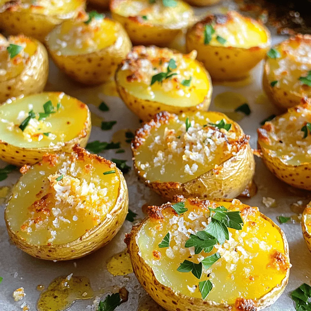 Crispy Parmesan Garlic Potatoes köstlich und knusprig