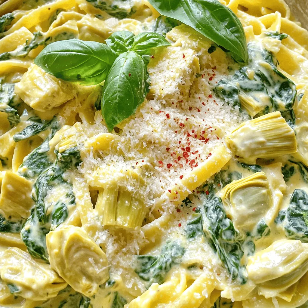 Cremige Spinach and Artichoke Pasta für Genuss