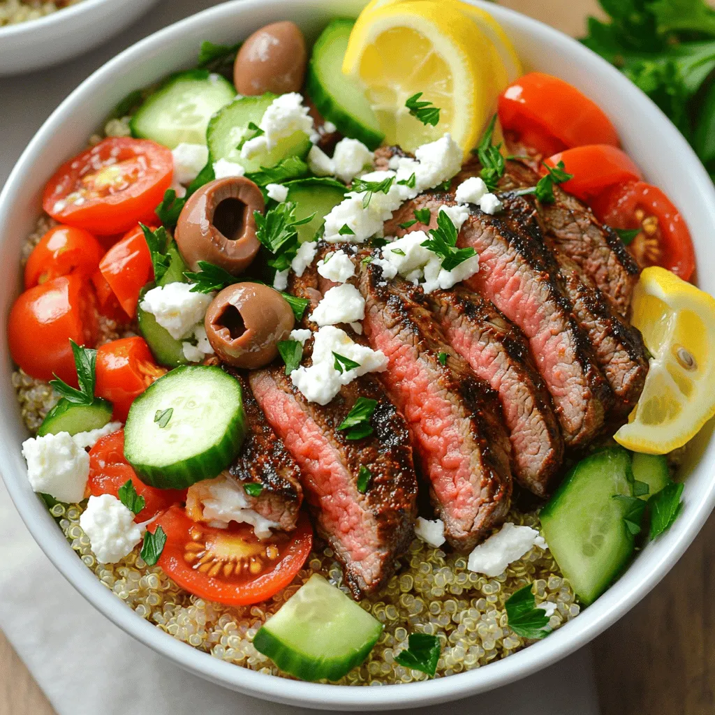 Mediterranean Steak Power Bowls Gesunde Mahlzeit