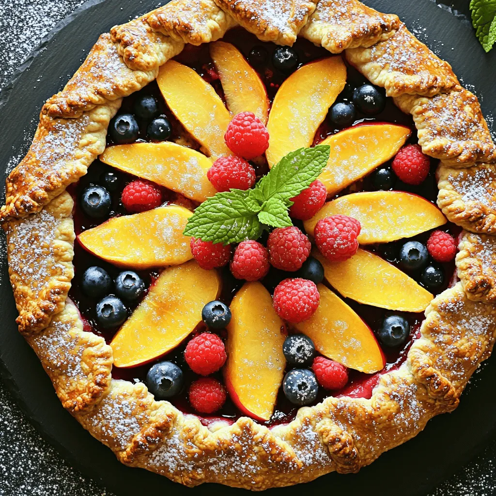 Pfirsich und Beeren Galette Einfache und leckere Idee