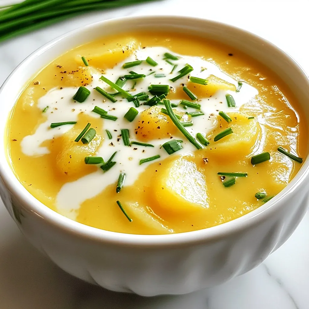 Creamy Cheddar Garlic Potato Soup Einfaches Rezept