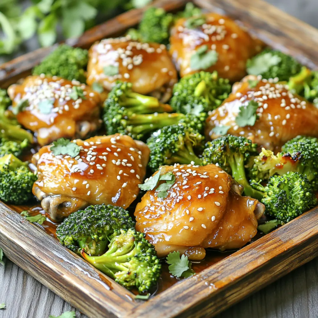Sheet-Pan Honey Garlic Chicken and Broccoli Rezept