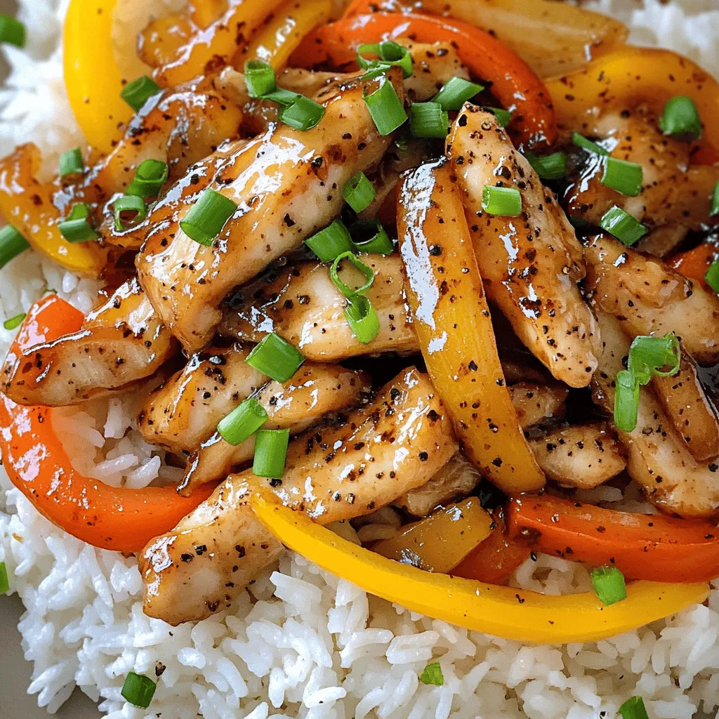 Schwarzes Pfeffer Hähnchen Schnelle und schmackhafte Mahlzeit