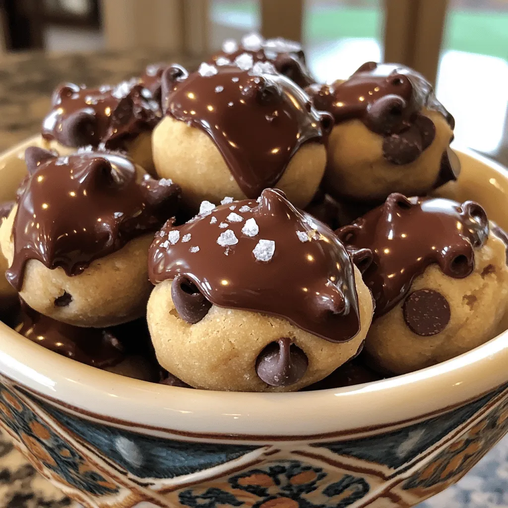 Schmackhafte Chocolate Chip Cookie Dough Bites Rezept