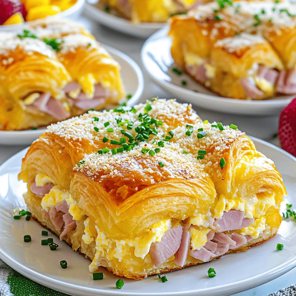 Ham and Cheese Croissant Breakfast Casserole Lecker