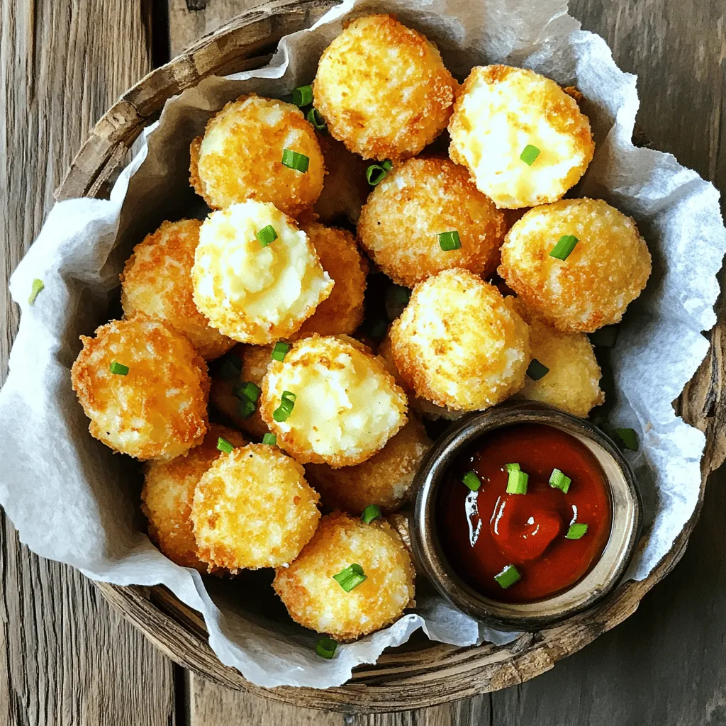 Crispy Mashed Potato Cheese Bites Leckerer Snack