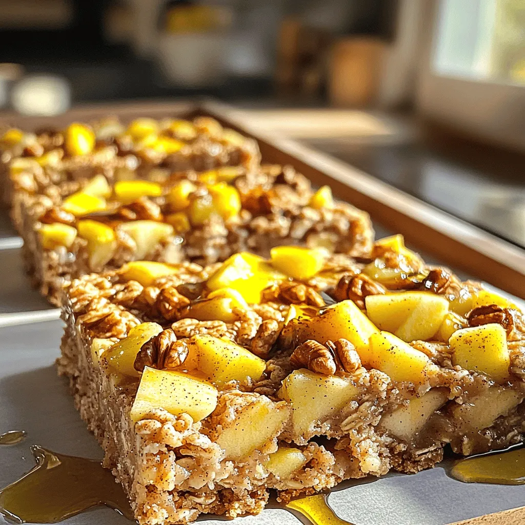 Apfel-Zimt Haferflockenriegel gesunde Snack-Idee