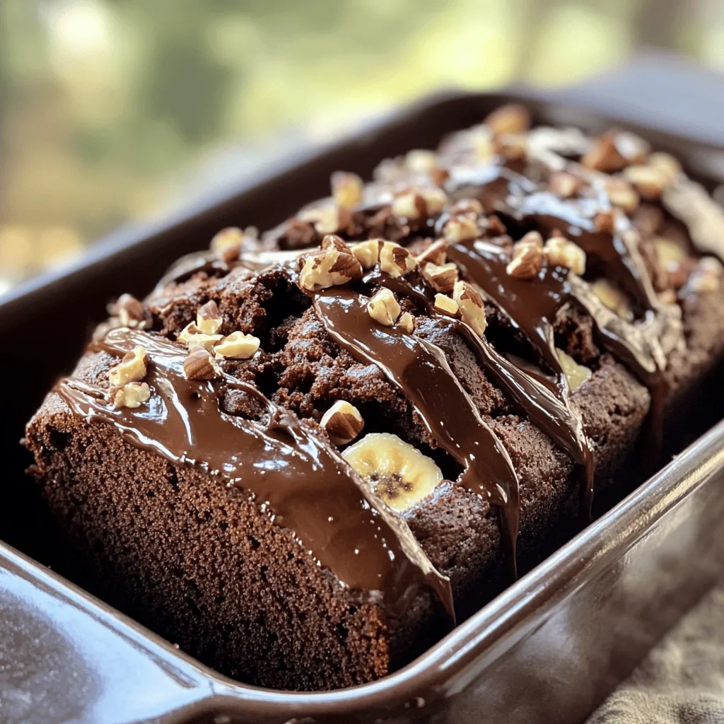 Schokoladen-Haselnuss-Bananenbrot saftig und lecker