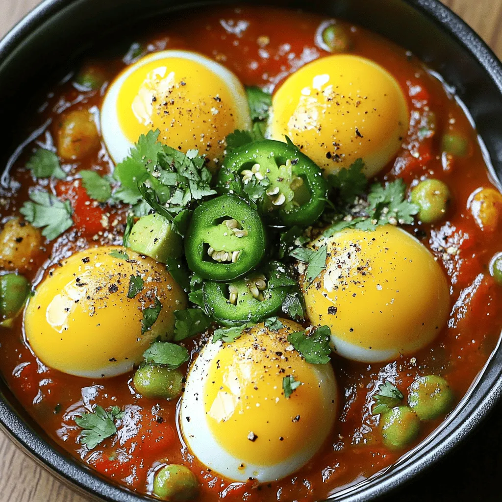 Frühstücks-Chili und Eier Lecker und Nahrhaft Kochen
