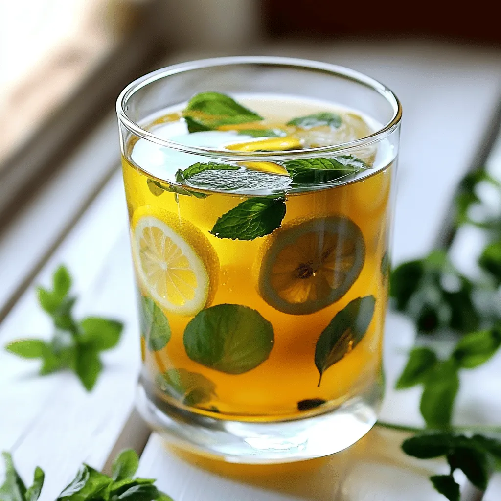 Erfrischender Minz-Zitronen-Eistee für heiße Tage