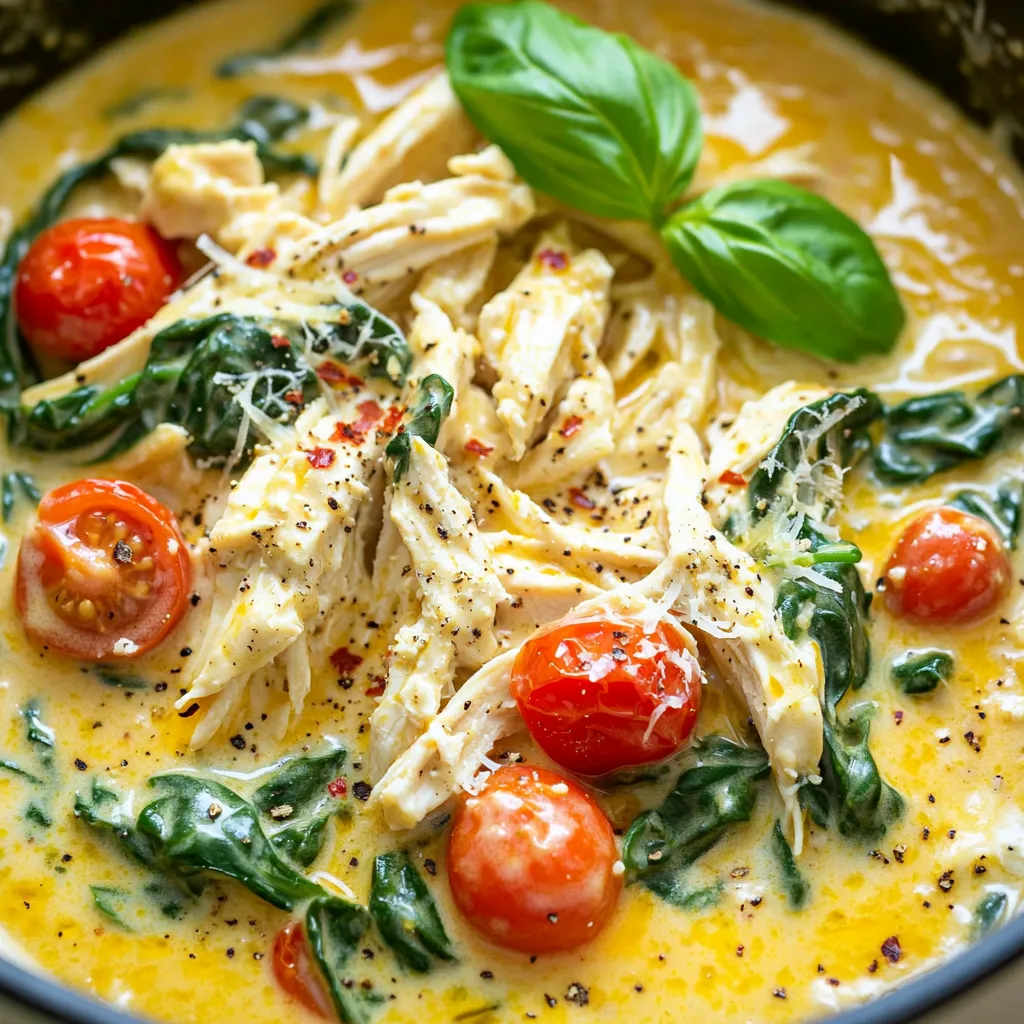 Slow Cooker Creamy Tuscan Chicken Schnelles Rezept