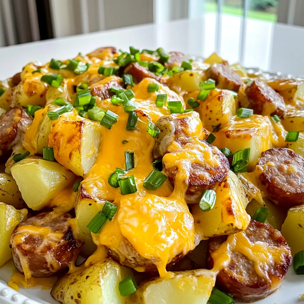 Cheesy Ranch Potatoes with Smoked Sausage Rezept