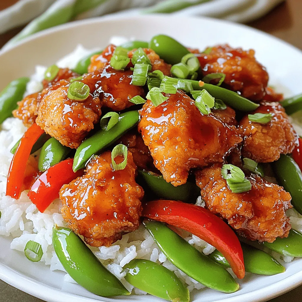 Süßes und würziges asiatisches Hähnchen lecker genießen