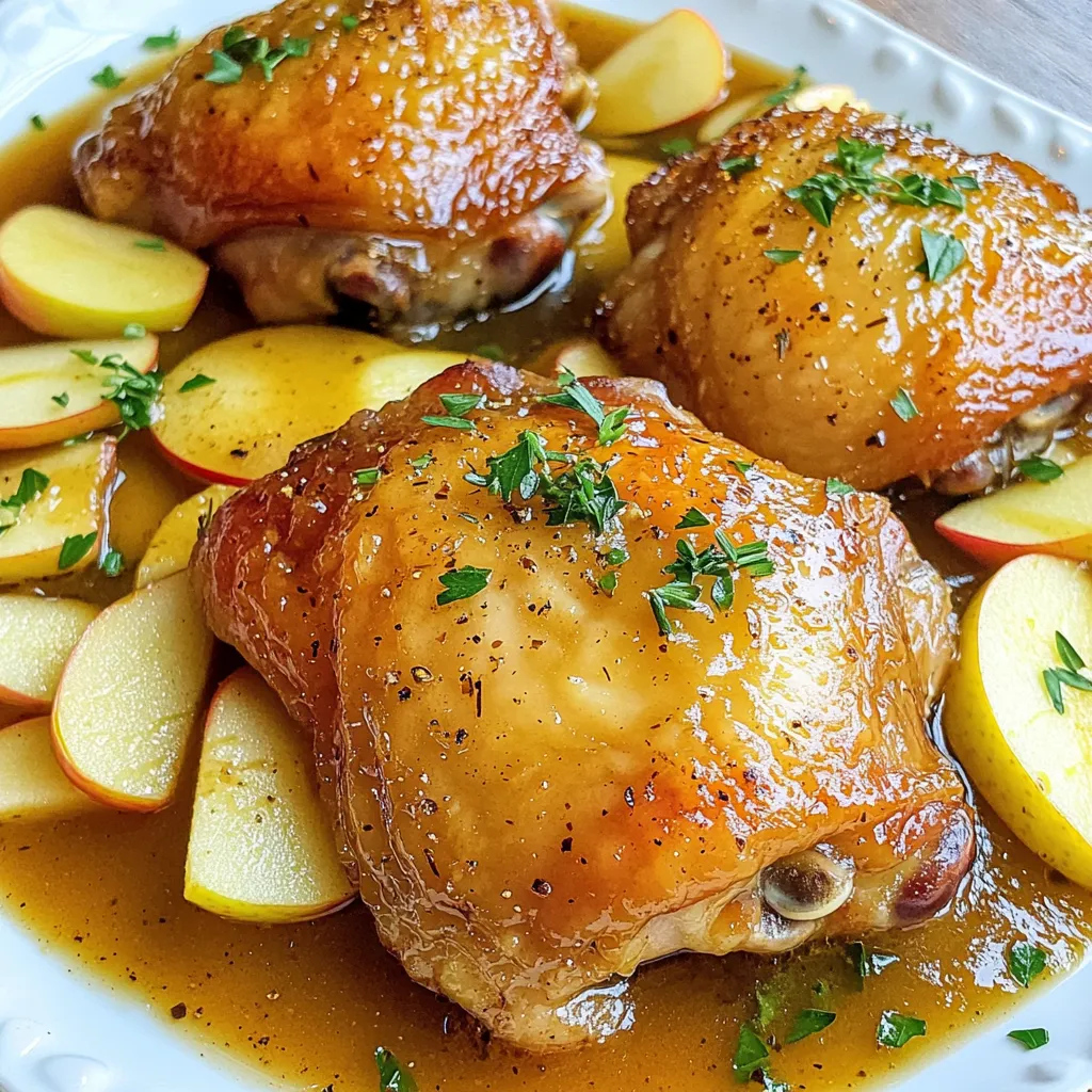 Apple Cider Braised Chicken Thighs Einfache und Herzhafte Mahlzeit