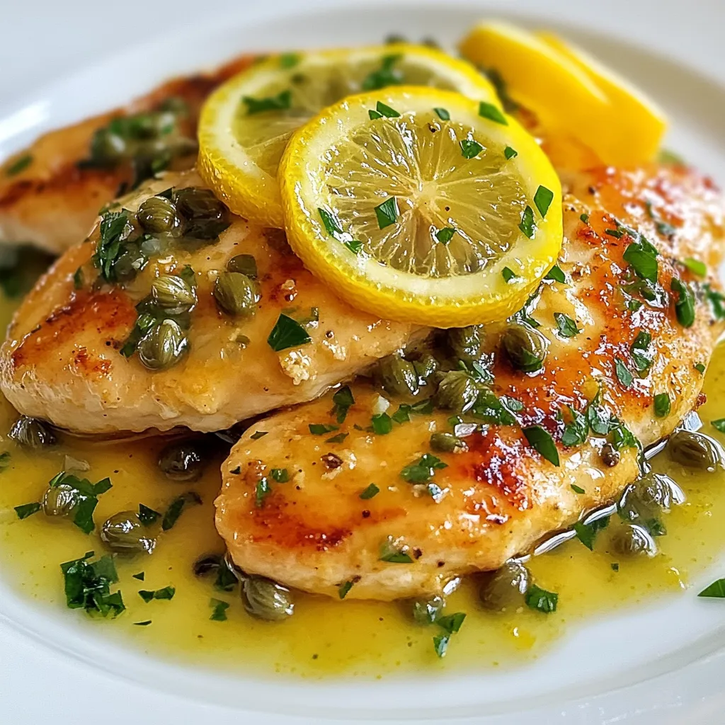 Zitronenhühnchen Piccata Einfaches und köstliches Gericht