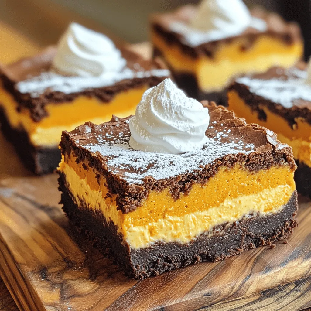 Kürbis Cheesecake Brownies Lecker und Einfach Rezept