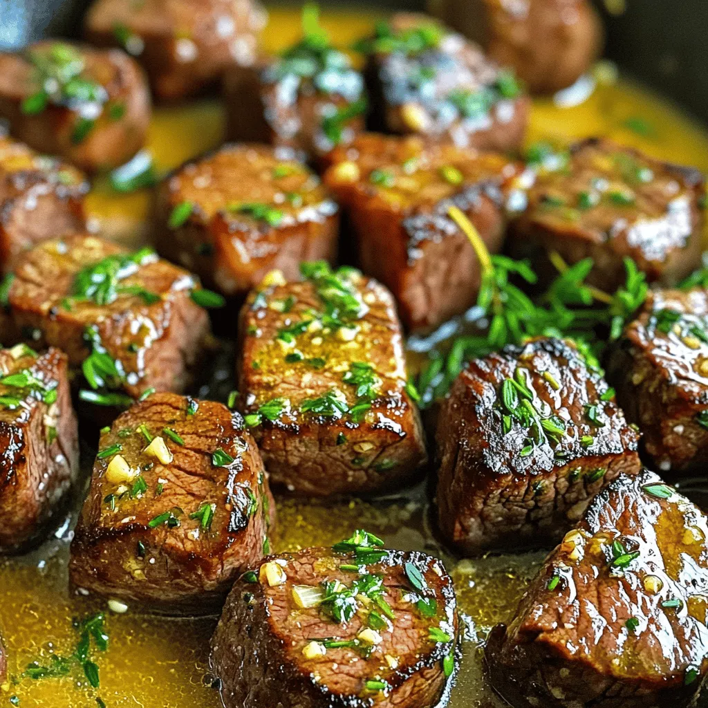 Knoblauchbutter Steak Bites Einfache und köstliche Idee