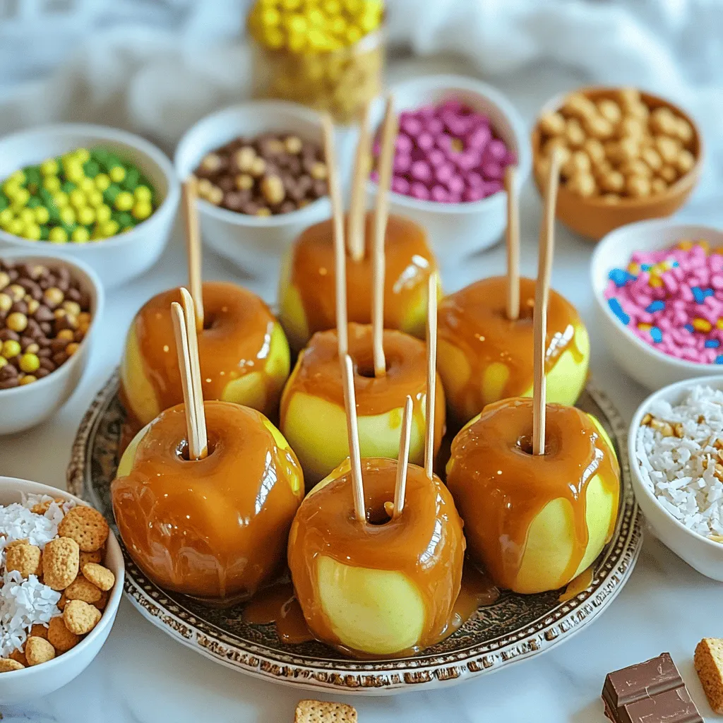 Karamell-Apfel-Toppings-Bar für jeden Anlass