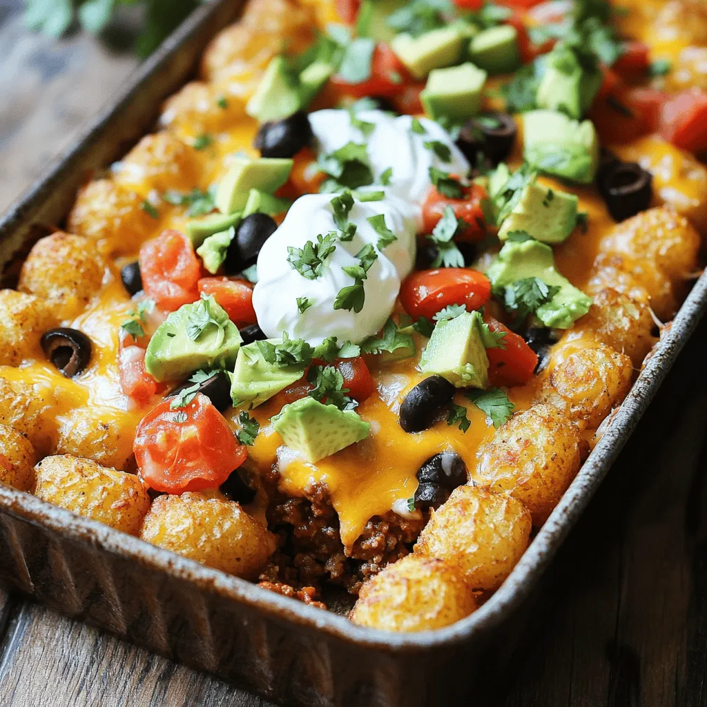 Loaded Tailgate Nacho Tater Tot Bake Einfaches Rezept