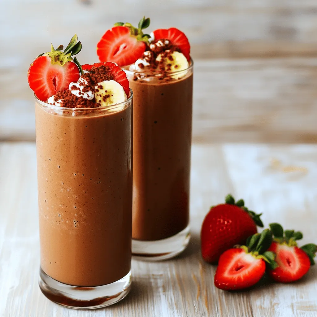 Mocha Strawberry Smoothie Einfach und lecker Rezept