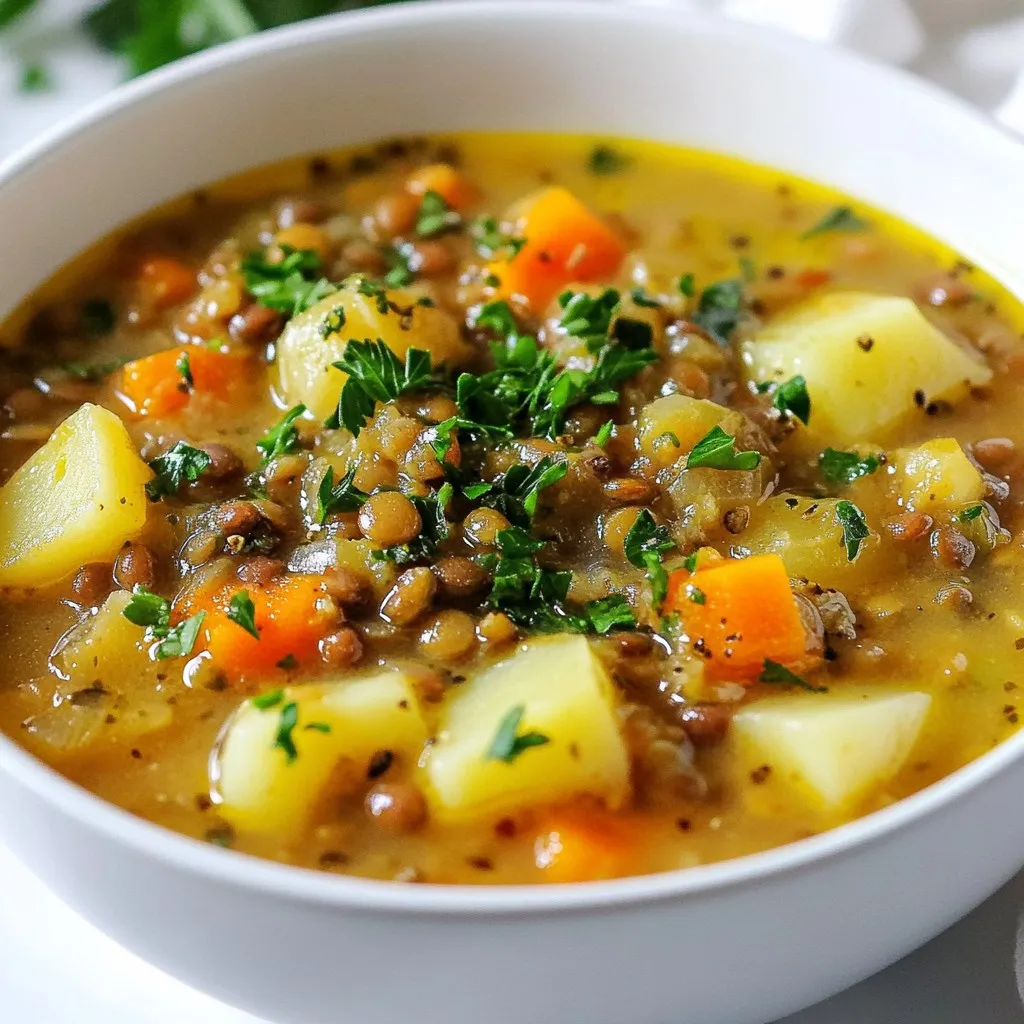 Einfache Linsen Kartoffelsuppe Schnell und Lecker