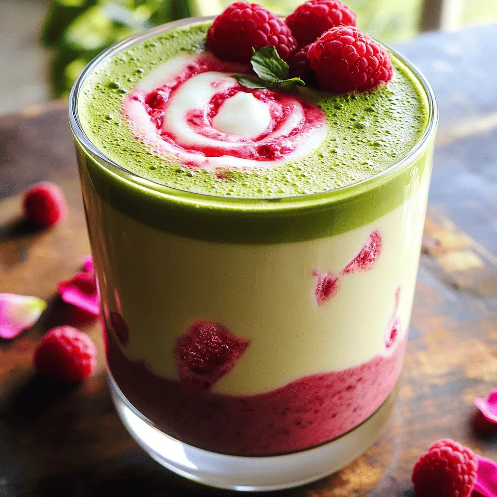 Raspberry Rose Matcha Latte Geschmackvoll und Einladend