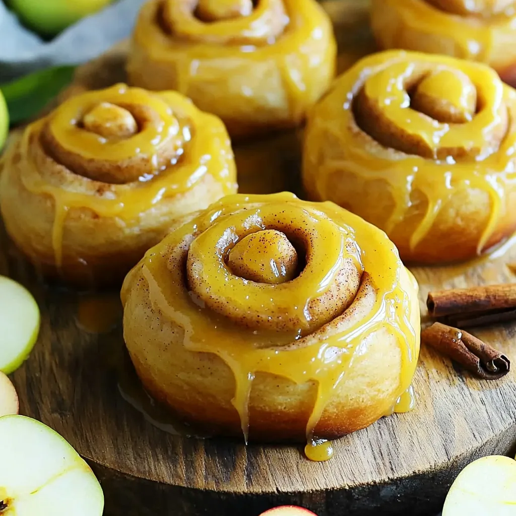 Apple Butter Cinnamon Rolls mit köstlicher Glasur