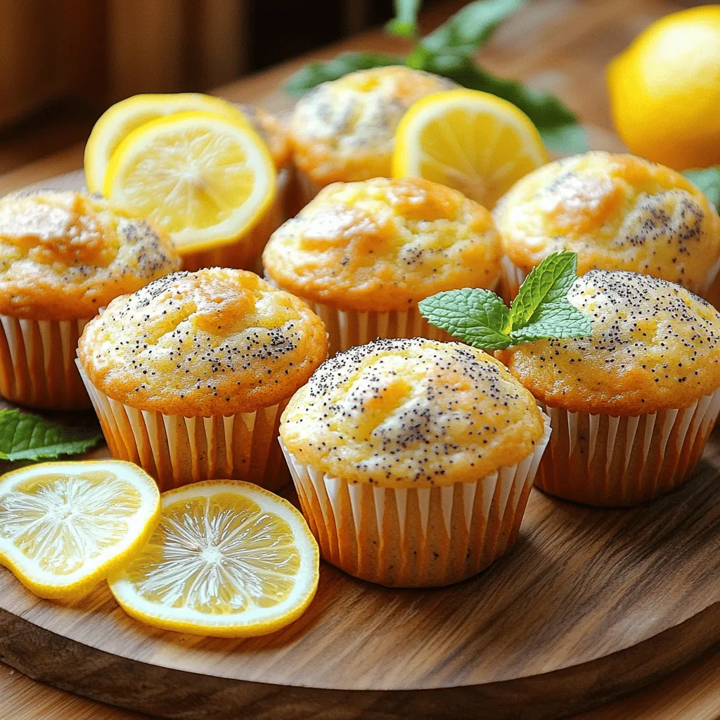 Leckere Zitronen-Mohn-Muffins Einfaches Rezept