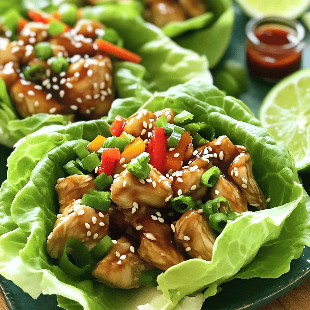 Teriyaki Chicken Lettuce Wraps köstlich und schnell