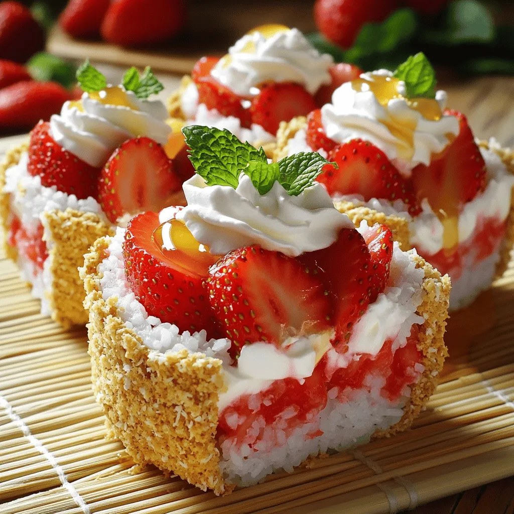 No-Bake Strawberry Shortcake Sushi Leckerer Genuss
