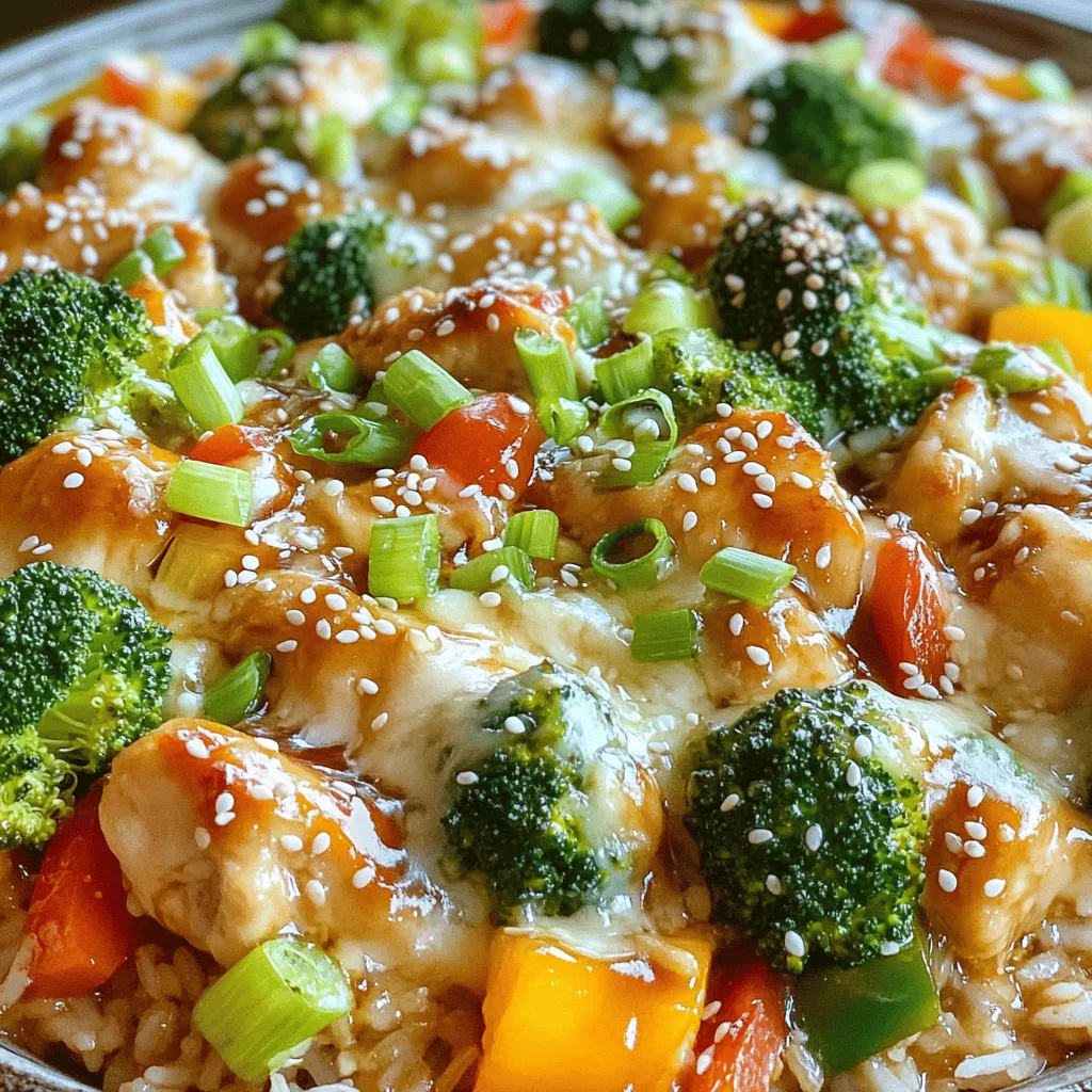Teriyaki-Hühnchen-Reisauflauf Einfach und Lecker Gericht