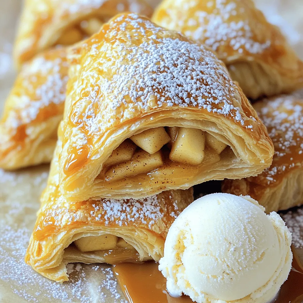 Um warme Apfeltaschen mit Vanilleeis und Karamellsauce perfekt zuzubereiten, benötigen Sie einige einfache Zutaten. Für dieses Rezept verwenden Sie zwei große Äpfel, etwas Zimt, Zucker, Zitronensaft, Blätterteig, ein Ei, Vanilleeis, Karamellsauce und Puderzucker. Diese Zutaten sind leicht zu finden und machen das Rezept besonders lecker.