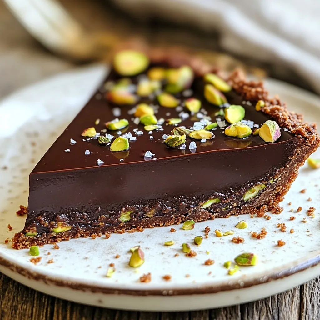 Dark Chocolate Pistachio Tart Köstlichkeit Zubereiten