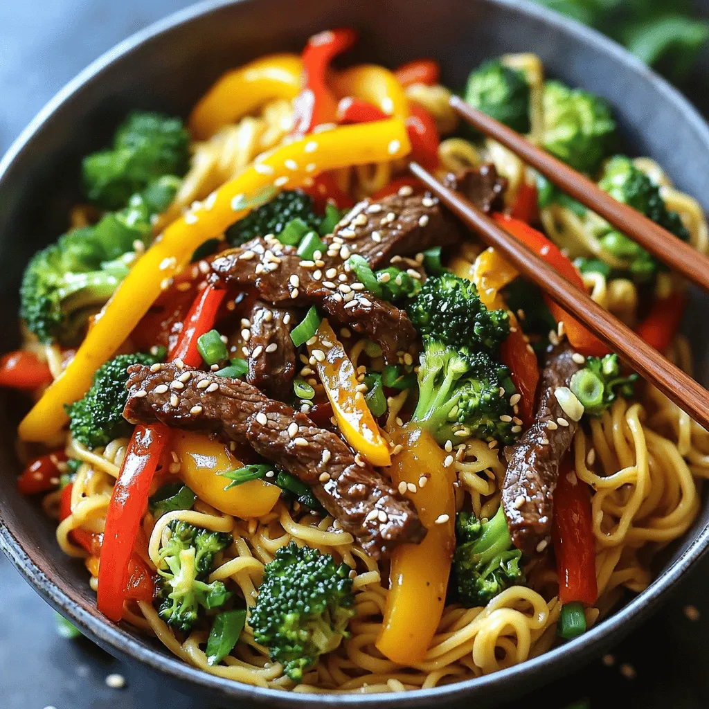 Beef Noodle Stir Fry Schnelle und leckere Mahlzeit