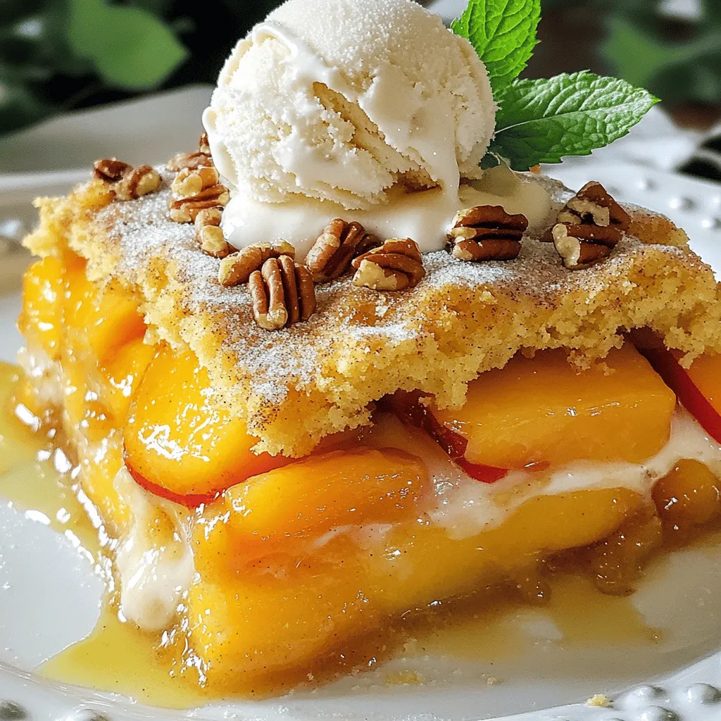 Peach Cobbler Dump Cake Einfach und Lecker Rezept